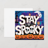 Stay spooky skeleton 招待状 (正面/裏面)