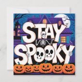Stay spooky skeleton 招待状 (正面)