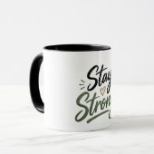 Stay Strong オリジナル サポートTシャツ |  マグカップ (正面左)