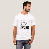 STAY STRONG テキストプリント Tシャツ (正面フル)