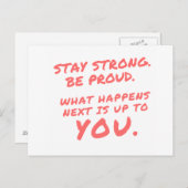 stay Strong Be誇りを持った引用文感動的はがき ポストカード (正面/裏面)