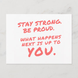 stay Strong Be誇りを持った引用文感動的はがき ポストカード