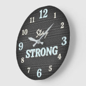 Stay Strong Industrial Gym ラージ壁時計 (傾斜)