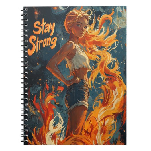 Stay Strong Journal Cover – ノートブやる気を起こさせるック ノートブック (正面)