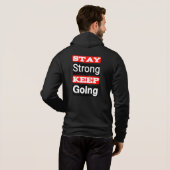 Stay Strong Keep Going Motivational Hoodie  パーカ (裏面フル)