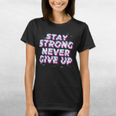 STAY STRONG NEVER GIVE UP グリッチTシャツ Tシャツ