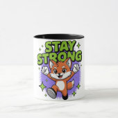 Stay Strong Positive Cartoon Design マグカップ (中央)