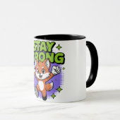 Stay Strong Positive Cartoon Design マグカップ (正面右)