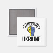 Stay Strong Ukraine - Peace - Freedom マグネット (正面/裏面)