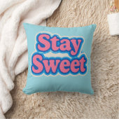Stay Sweet:自信とポジティブなスタイル クッション (ブランケット)