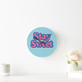 Stay Sweet:自信とポジティブなスタイル ラウンド壁時計 (ホーム)