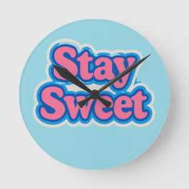 Stay Sweet:自信とポジティブなスタイル ラウンド壁時計
