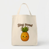 Stay Sweet - Cute Pineapple トートバッグ (正面)