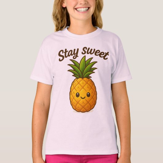 Stay Sweet - Cute Pineapple Tシャツ (正面)