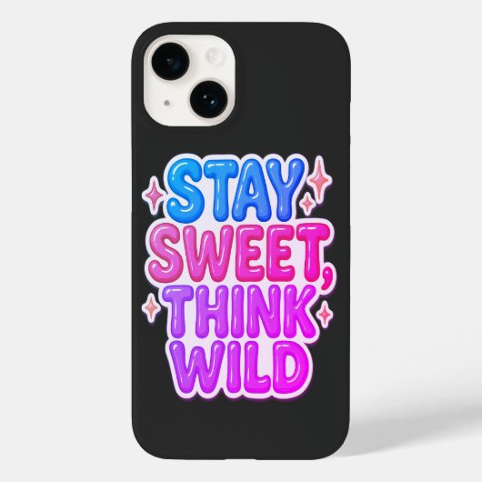 "Stay Sweet,  Wild" -考え Positivity よくはしゃぐ Desi Case-Mate iPhoneケース (裏面)