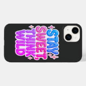"Stay Sweet,  Wild" -考え Positivity よくはしゃぐ Desi Case-Mate iPhoneケース (裏面 (横))