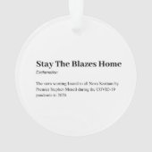 Stay the blazes homeオーナメント オーナメント (裏面)