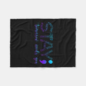 Stay Tomorrow Needs You フリースブランケット (正面(横))