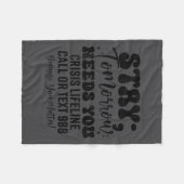 Stay Tomorrow Needs You 988 Suicide Prevention Awa フリースブランケット (正面(横))