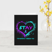 Stay - Tomorrow Needs You Semicolon Suicide Preven カード (黄色い花)