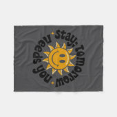 Stay Tomorrow Needs You, Suicide Awareness Mental  フリースブランケット (正面(横))