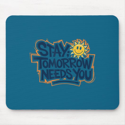 Stay Tomorrow Needs You, Suicide Awareness Mental  マウスパッド (正面)