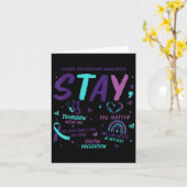 Stay Tomorrow Needs You Suicide Prevention Awarene カード (黄色い花)