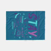Stay Tomorrow Needs You Suicide Prevention Awarene フリースブランケット (正面(横))