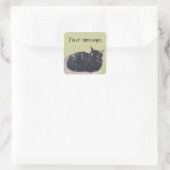 Stay Tortoise Shell Cat Your Message Stickers スクエアシール (バッグ)