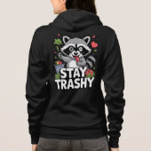 STAY TRASHY RACCOON SHIRT – Funny Trash Panda パーカ (裏面)