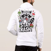 STAY TRASHY RACCOON SHIRT – Funny Trash Panda パーカ (裏面)