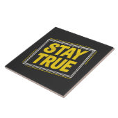 Stay True - Motivation Jaune vibrant タイル (側面)