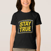 Stay True - Motivation Jaune vibrant トライブレンドTシャツ (正面)