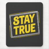Stay True - Motivation Jaune vibrant マウスパッド (正面)
