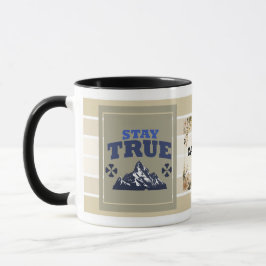 Stay True Personalized Mountain Mug – Floral Adven マグカップ