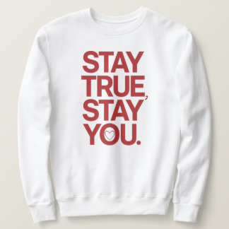 Stay True Stay You Red Bold Typography スウェットシャツ