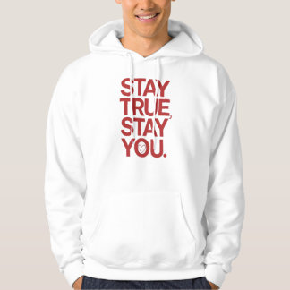 Stay True Stay You Red Bold Typography パーカ