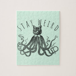 Stay Weird Catopus Cat and Octopus Mashup ジグソーパズル