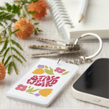 Stay Weird Floral Acrylic Keychain
