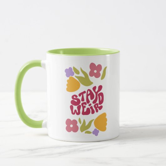 Stay Weird Floral Mug マグカップ (左)