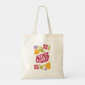 Stay Weird Floral Tote Bag トートバッグ (裏面)
