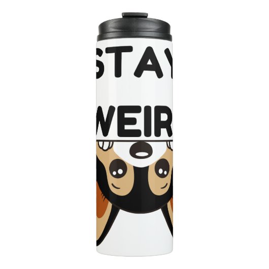 Stay Weird Funny Boston Terrier Cartoon Dog タンブラー (正面)