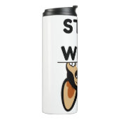 Stay Weird Funny Boston Terrier Cartoon Dog タンブラー (回転左)