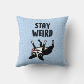 Stay Weird Funny Boston Terrier Dog クッション (裏面)