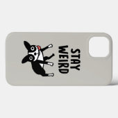 Stay Weird Funny Boston Terrier Dog Case-Mate iPhoneケース (裏面 (横))