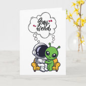 Stay Weird Love カード (黄色い花)