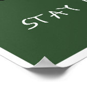 "Stay Werd"グリーンポスター ポスター (角)