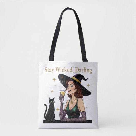 "Stay Wicked, Darling" トートバッグ (正面)