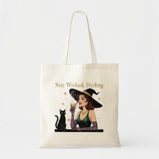 "Stay Wicked, Darling" トートバッグ (正面)