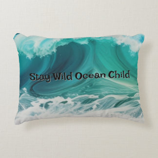 「Stay Wild海チャイルド」カスタマイズ可能な枕 アクセントクッション